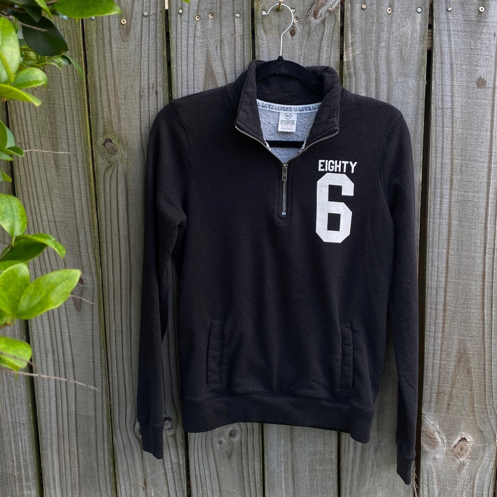 PINK Black Pull-Over Sweater